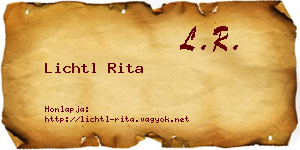 Lichtl Rita névjegykártya